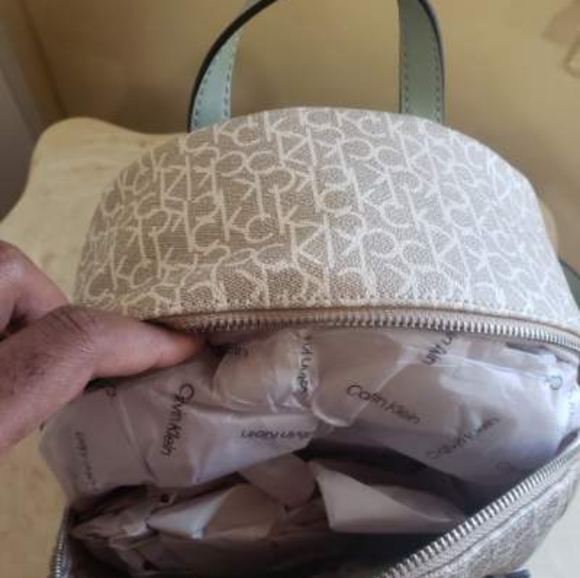 Womens Calvin Klein Backpack Green - Picture 3 of 4